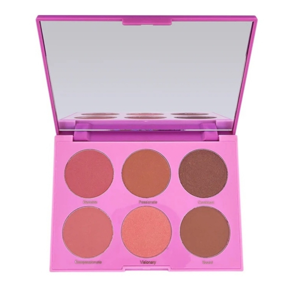 CLEARANCE! Realher 6-Pan Pro Blush Palette: You Are Beautiful, .11oz x6, NIB - Picture 2 of 5